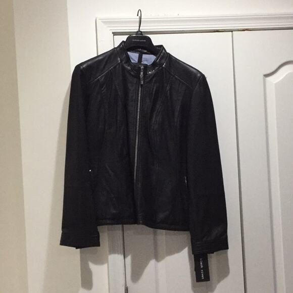 Black Rivet 3x all leather black jacket NWT
